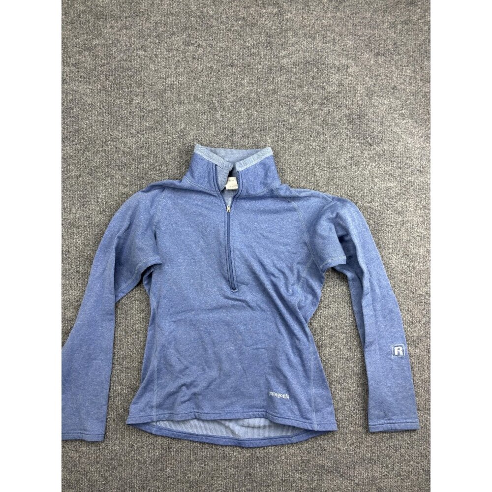 Patagonia Regulator Pullover Womens XS Blue 1/4 Zip Mock‎ Neck Long Sleeve